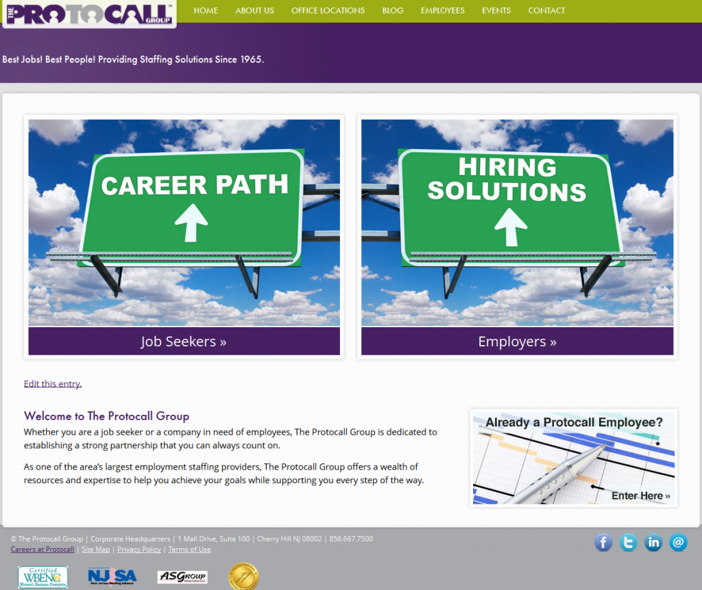 protocallgroup.com screenshot of new site