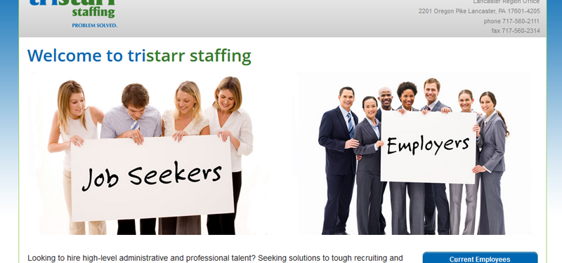 TriStarr Staffing new website screenshot preview