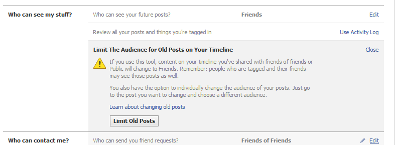 facebook privacy how to limit posts