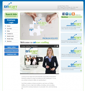 TriStarr Staffing old site screenshot