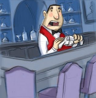 bartender cartoon