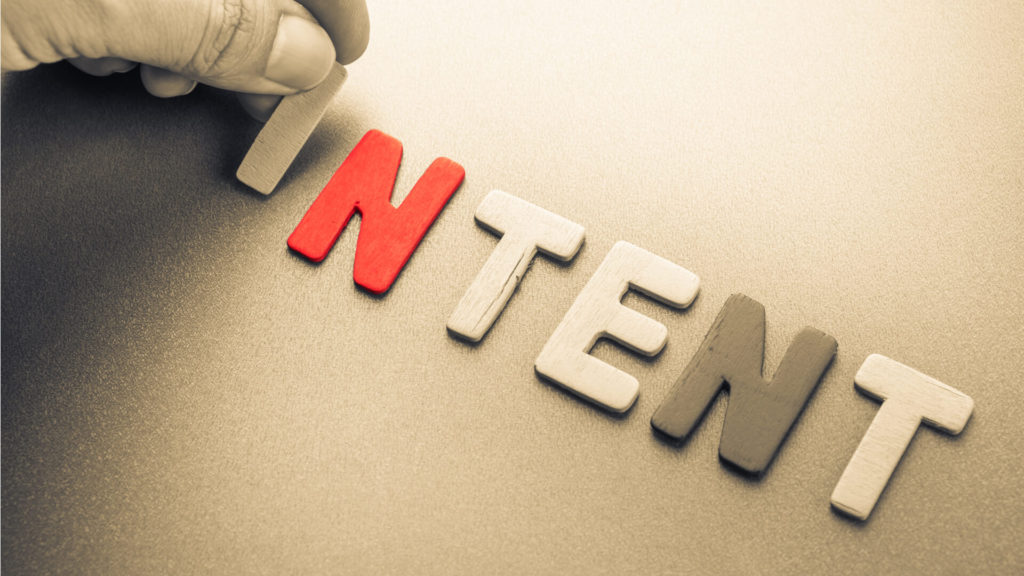 search intent or user intent