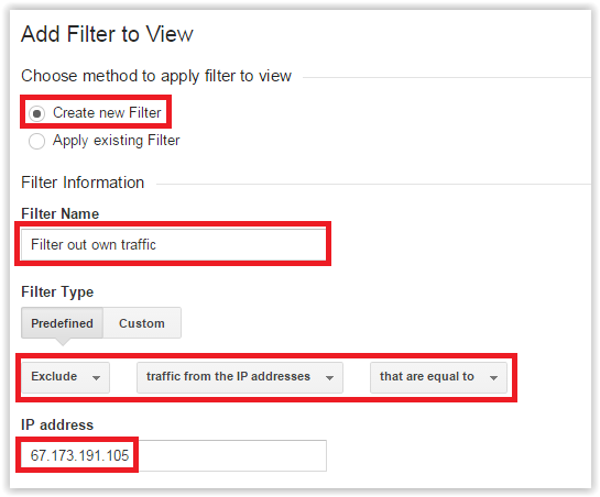 GA Filter out own traffic Google Analytics