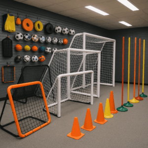 soccer equipment showroom