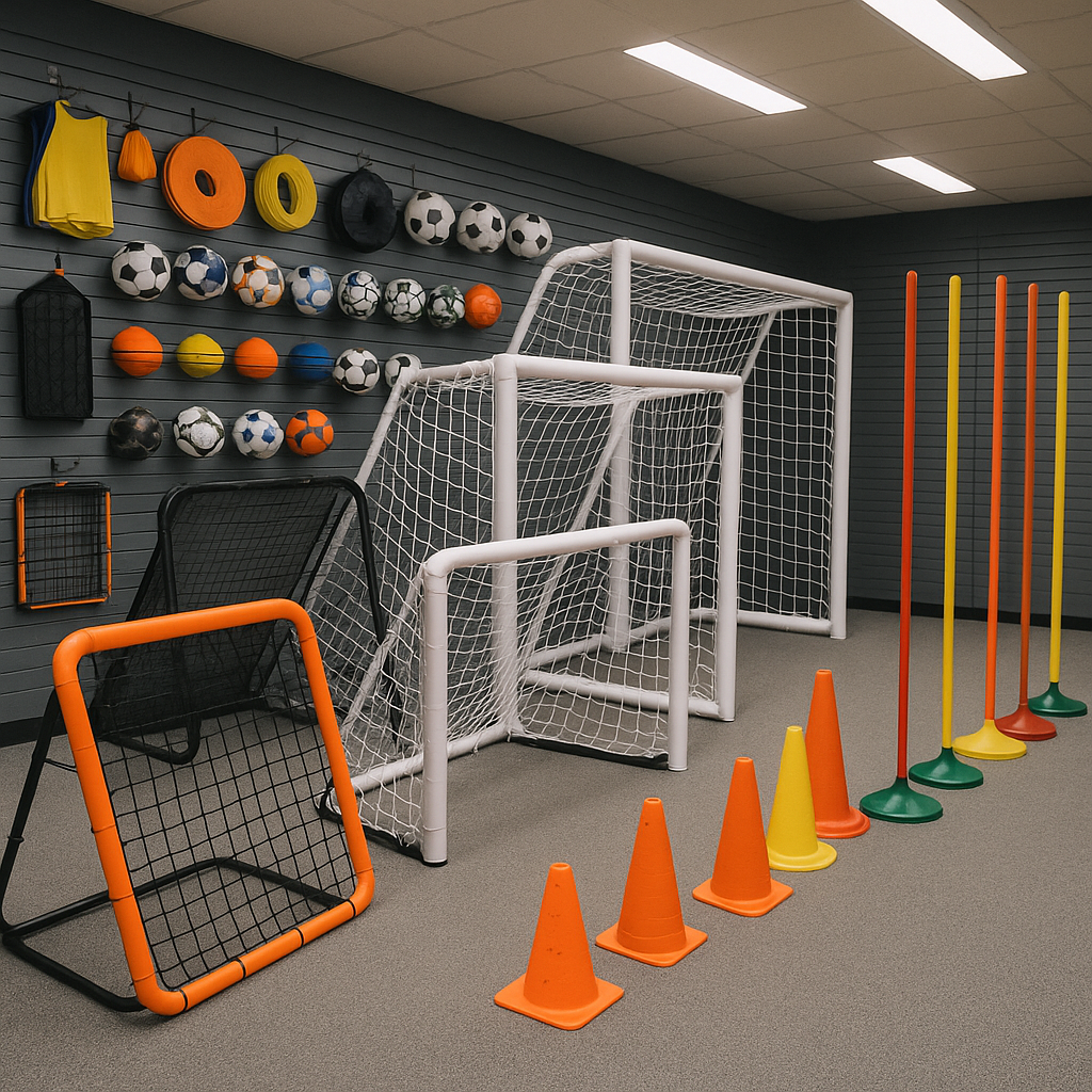 soccer equipment showroom