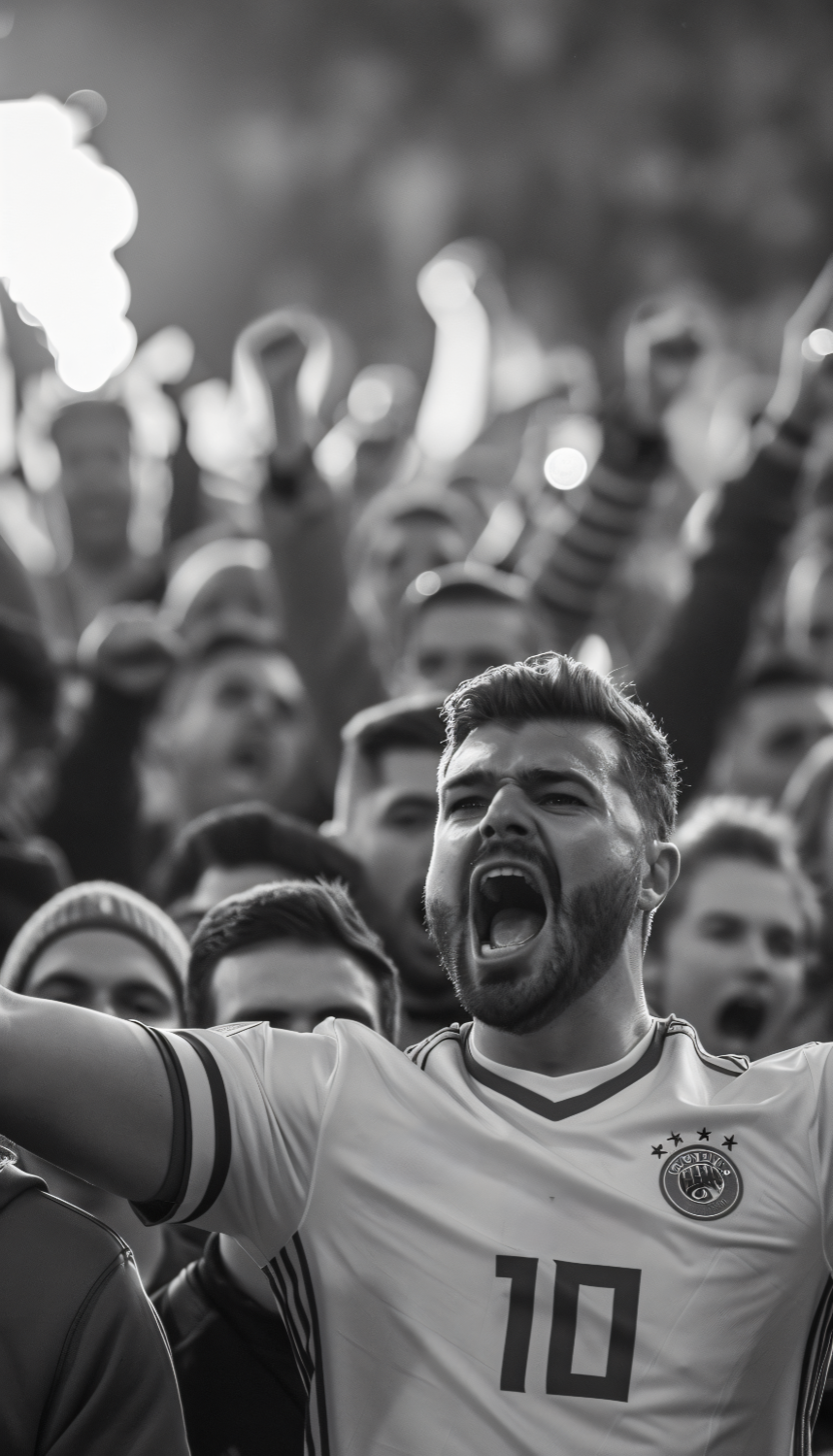 soccer fans celebrating