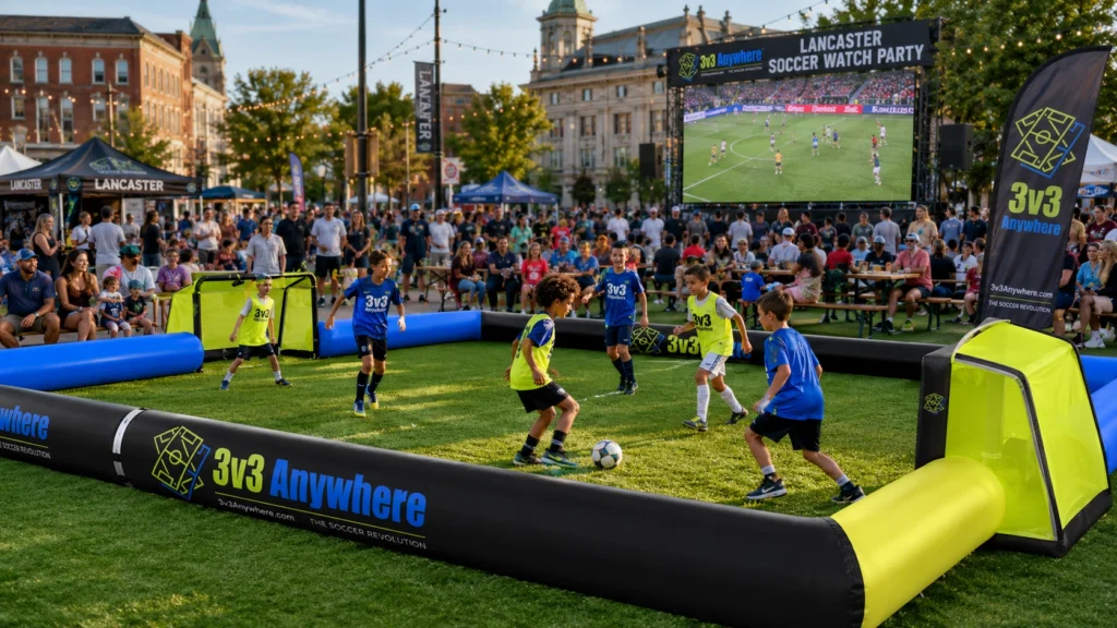 Lancaster watch party Blackbird e-Solutions 3v3 Anywhere Soccer Handbook